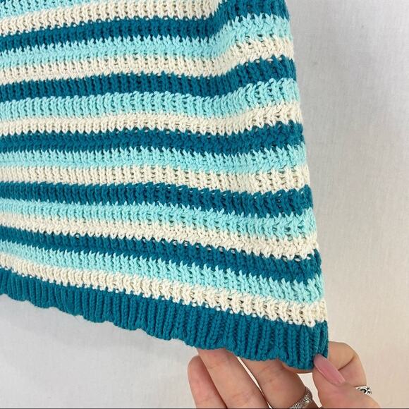 NWT Wild Fable Knit Scallop Hem Striped Skirt size Small - Picture 4 of 9